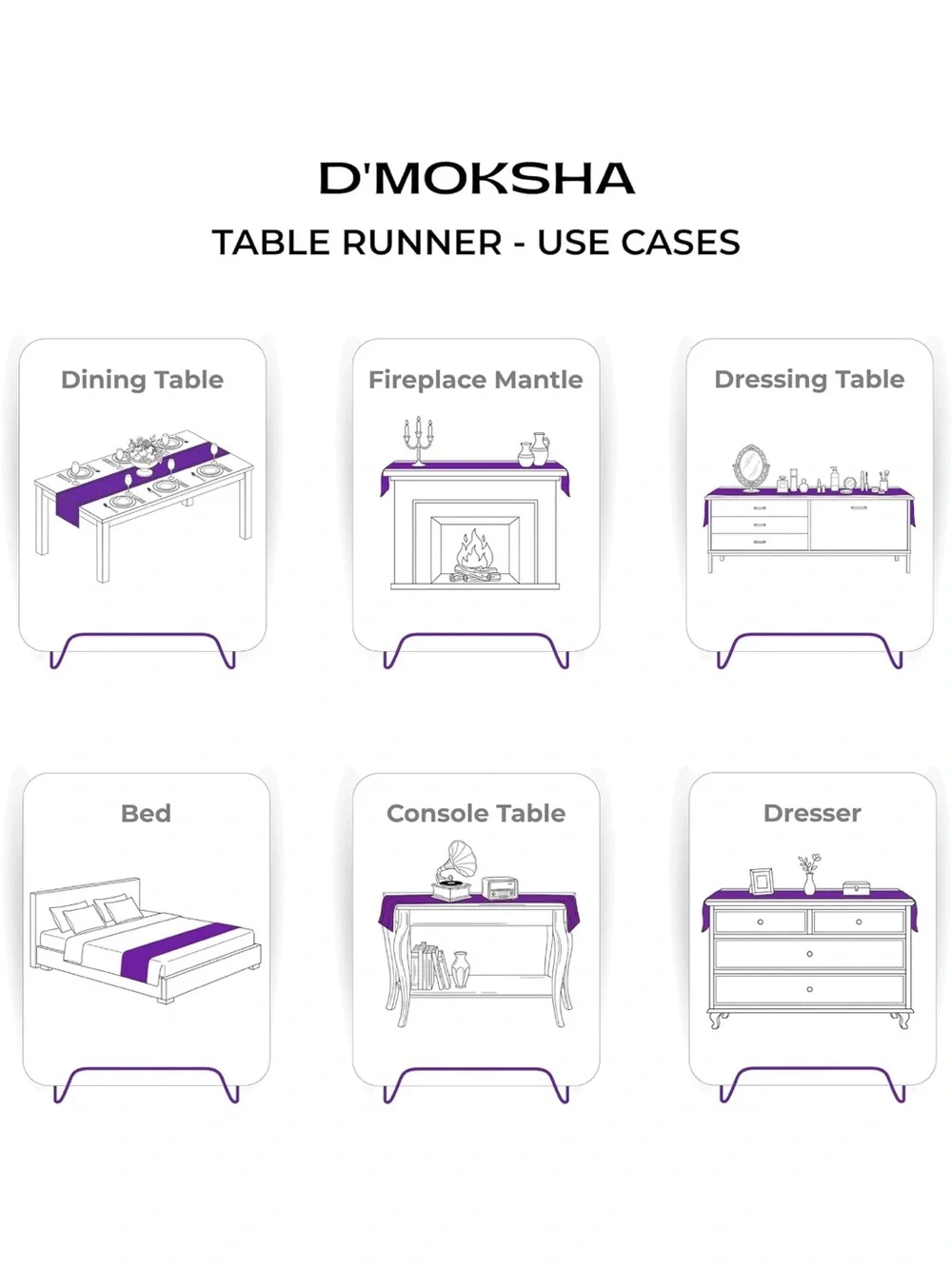 Easy Linen By D’Moksha Table Runner